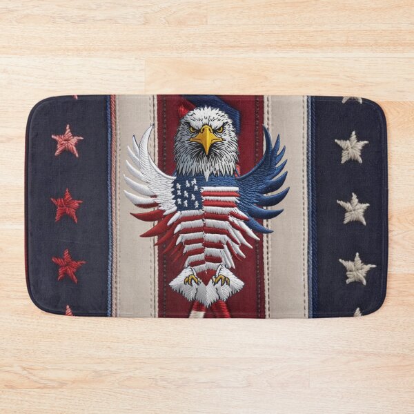 Item preview, Patriotic Eagle Embroidered Design American Flag Inspired Patch designed and sold by ArtDesignTp.