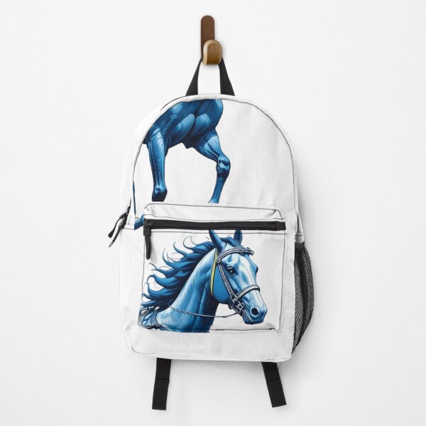 Item preview, Dynamic blue racing horse with driver in sulky on a transparent background PNG image for sports action designed and sold by Marimurmurprint.