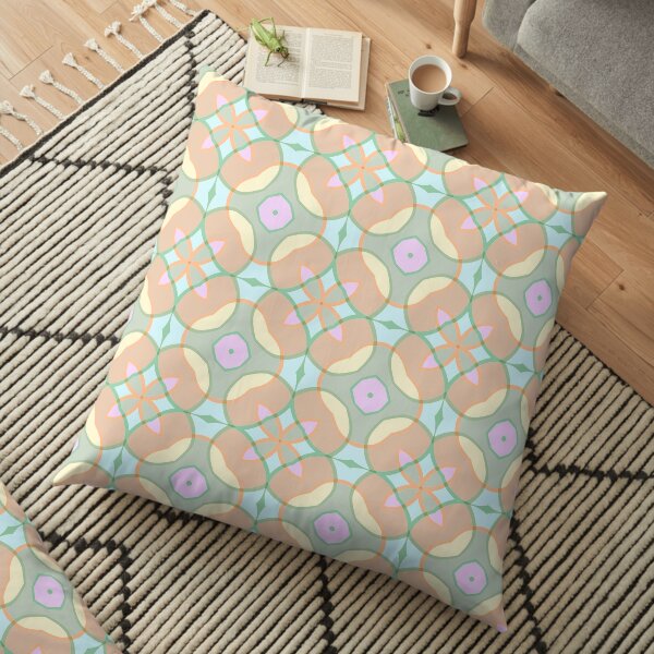 repeatability lines designs symmetry the structure of the seamless colorful repeat pattern Floor Pillow