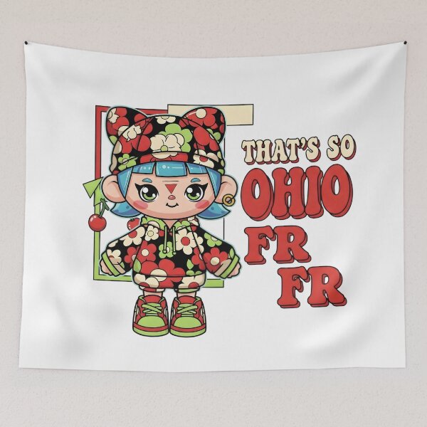 Item preview, That’s So Ohio FR FR – Kawaii Meme Cherrycore Digital Art designed and sold by AnnDesignStudio.