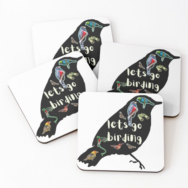 Item preview, Let's Go Birding TRogon Quetzal Tanager Hawk Birding Birdwatcher designed and sold by Alvaro-Miranda.