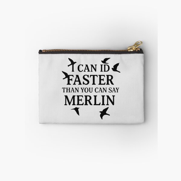 Item preview, I Can ID Faster Than You Can Say Merlin – Funny Birder Design with Silhouettes designed and sold by Brainy Bird's Place.