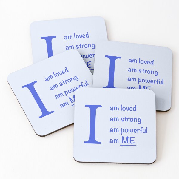 Item preview,  I am... loved, strong, powerful, ME. Blue designed and sold by ClearAndHappy.