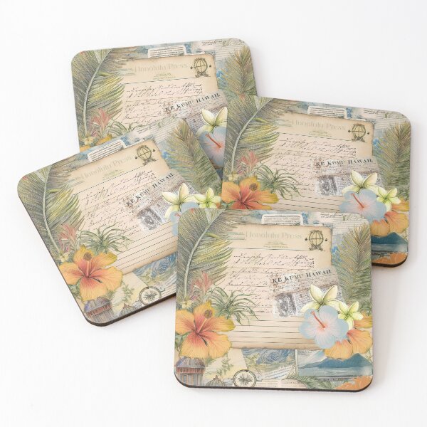 Artikelvorschau, Vintage Hawaiian Scrapbook Seite 1 entworfen und verkauft von J Marielle Designs.