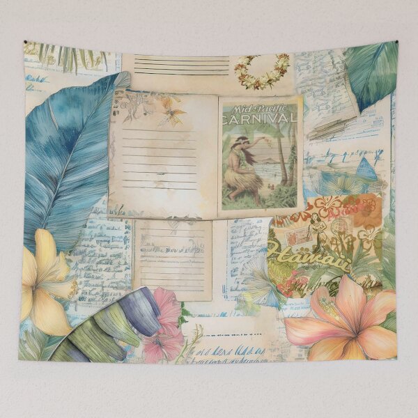 Artikelvorschau, Vintage Hawaiian Scrapbook Seite 2 entworfen und verkauft von J Marielle Designs.