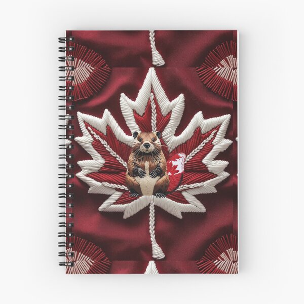 Item preview, Embroidered Beaver with Canadian Flag Tail  Cute Wildlife Patch Design designed and sold by ArtDesignTp.