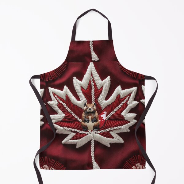 Item preview, Embroidered Beaver with Canadian Flag Tail  Cute Wildlife Patch Design designed and sold by ArtDesignTp.
