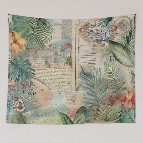 Artikelvorschau, Vintage Hawaiian Scrapbook Seite 3 entworfen und verkauft von J Marielle Designs.
