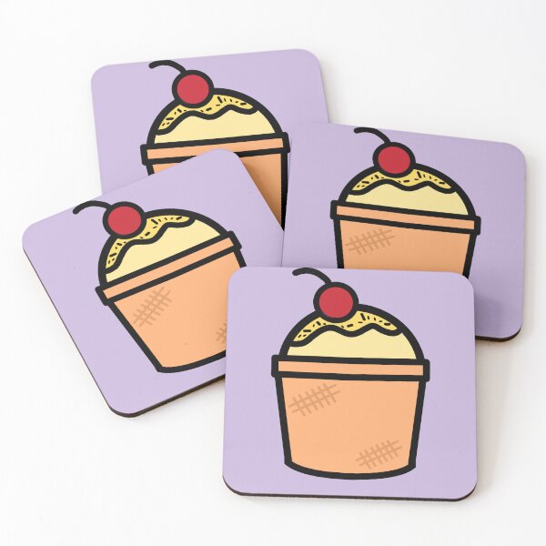 Item preview, vanilla ice cream in a cup with a cherry on top  designed and sold by IzzyMusique.