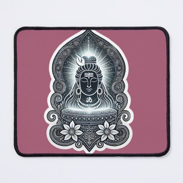 Item preview, Ornate Mahadev Shiva Face with Om – Divine Mandala Style Art designed and sold by IndianShopper.