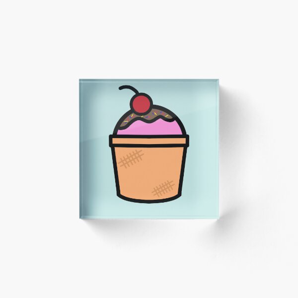 Item preview, Helado de fresa en taza con una cereza encima designed and sold by IzzyMusique.