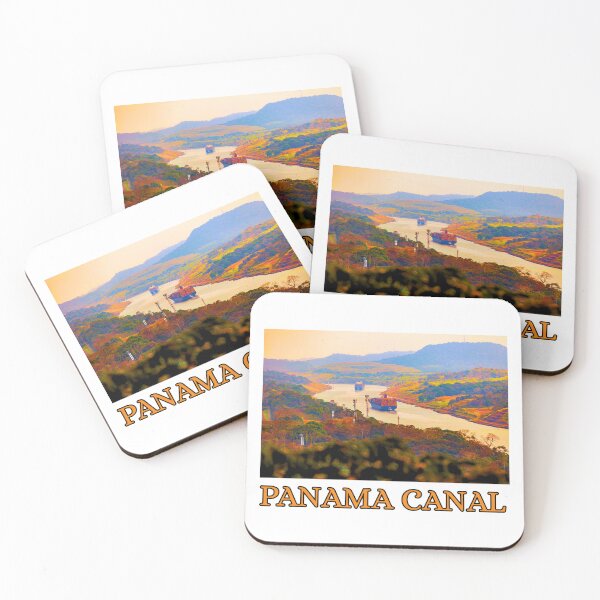Item preview, Panama Canal Vintage Landscape Scene Dam   designed and sold by Alvaro-Miranda.