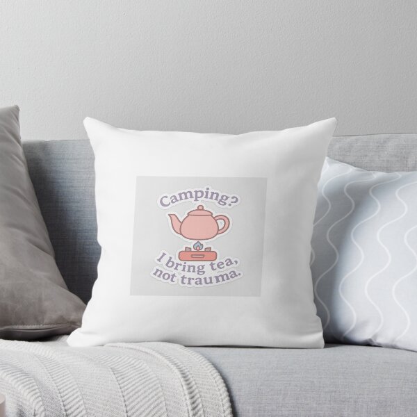 Item preview, Funny Camping Sticker – Pink Teapot Design for Introverts designed and sold by Blush & Grit .