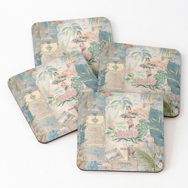Artikelvorschau, Vintage Hawaiian Scrapbook Seite 5 entworfen und verkauft von J Marielle Designs.