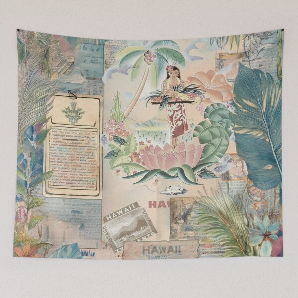 Artikelvorschau, Vintage Hawaiian Scrapbook Seite 5 entworfen und verkauft von J Marielle Designs.