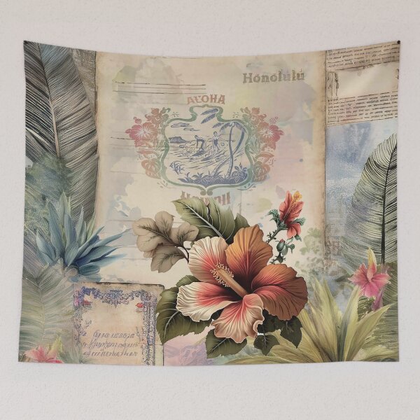 Artikelvorschau, Vintage Hawaiian Scrapbook Seite 6 entworfen und verkauft von J Marielle Designs.
