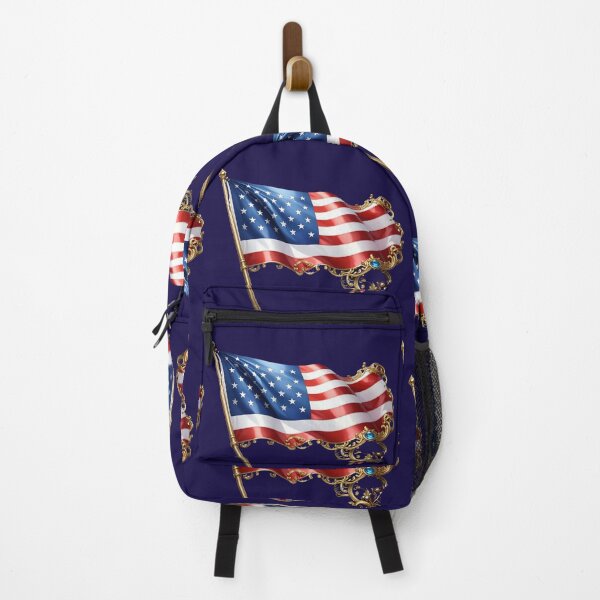 Item preview, American Day American flag, silhouette, sunset, patriotism, designed and sold by Nok-Thep.