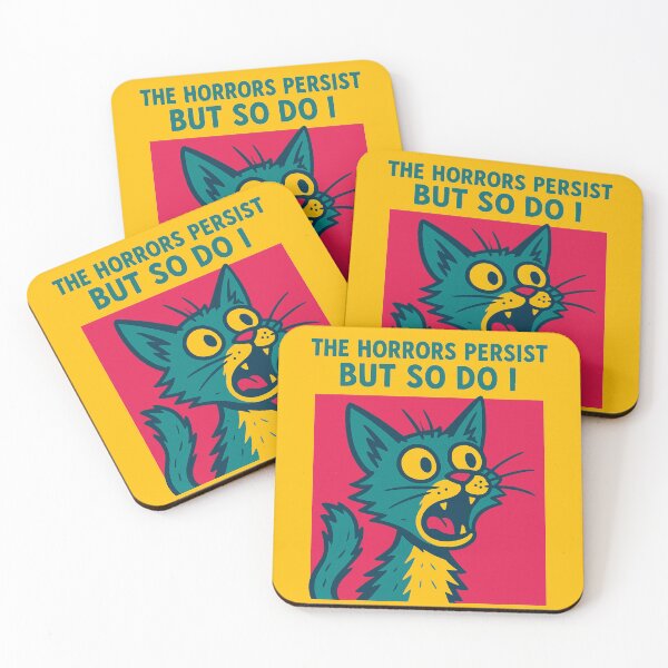 Item preview,  The horrors persist but so do I cat pop art designed and sold by OpenArt.