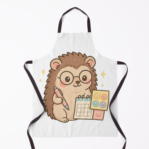 Item preview, Kawaii Mood Tracker Hedgehog – Cute Mental Health Sticker designed and sold by Tenpercentluck.