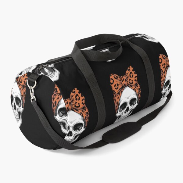 Item preview, skull with a leopard orange bow designed and sold by jkrphoto.