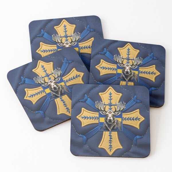 Item preview, Swedish Moose Embroidery Patch Design  Scandinavian Wildlife designed and sold by ArtDesignTp.