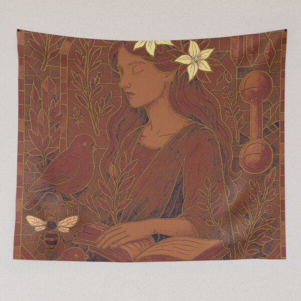 Item preview, Virgo Zodiac Art – Sacred Order | Stained Glass Mosaic Astrology Print designed and sold by Astrobigbro.
