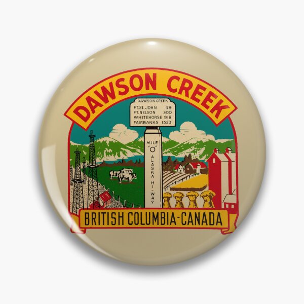 Item preview, Dawson Creek BC Vintage Travel Decal designed and sold by hilda74.