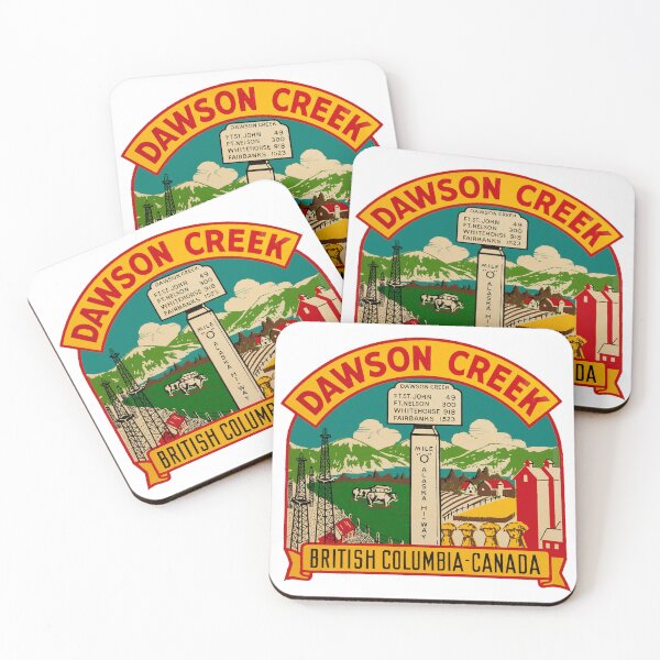 Item preview, Dawson Creek BC Vintage Travel Decal designed and sold by hilda74.