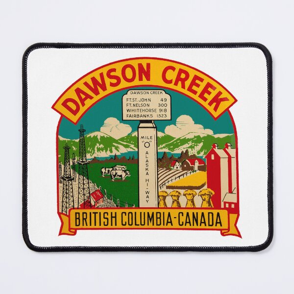 Item preview, Dawson Creek BC Vintage Travel Decal designed and sold by hilda74.