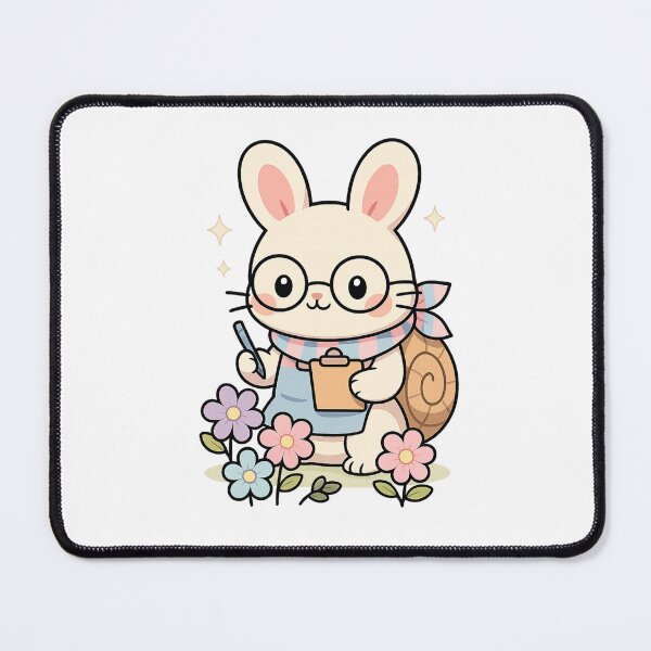 Item preview, Kawaii Flower Sorter Bunny – Cute Gardening Sticker designed and sold by Tenpercentluck.