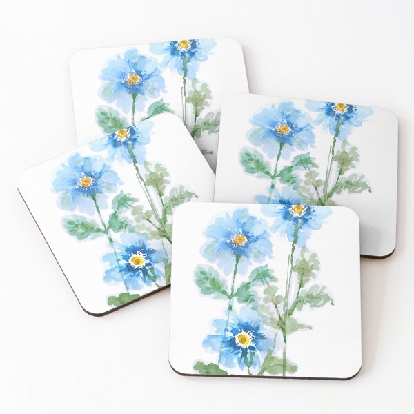 Item preview, Blue Flowers, Watercolor designed and sold by Kara Draws.
