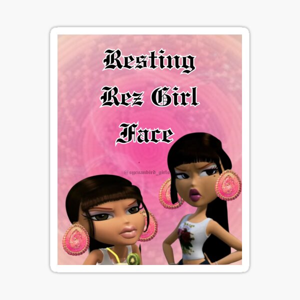 Resting Rez Girl Face  Sticker