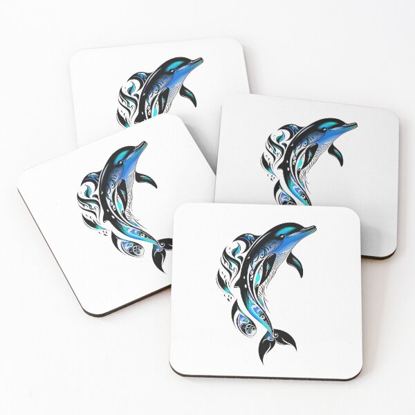 Item preview, Dolphin Abstract Art - Blue designed and sold by StefAnimal.