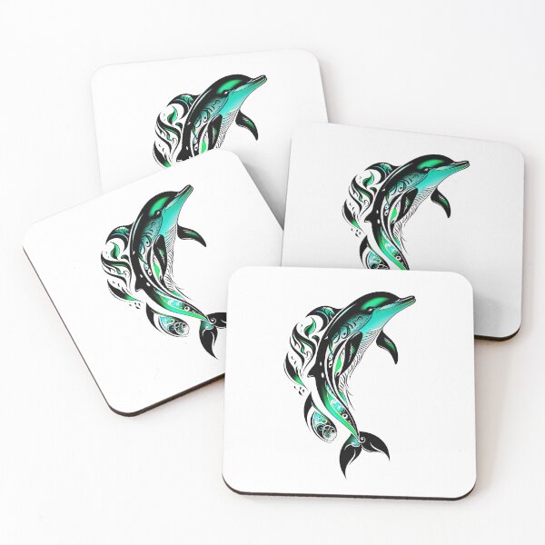 Item preview, Dolphin Abstract Art - Green designed and sold by StefAnimal.