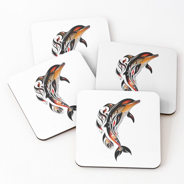 Item preview, Dolphin Abstract Art - Orange designed and sold by StefAnimal.