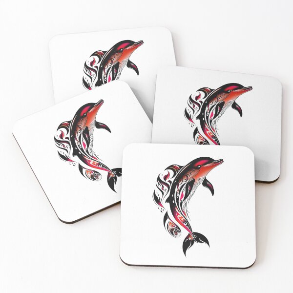 Item preview, Dolphin Abstract Art - Red designed and sold by StefAnimal.