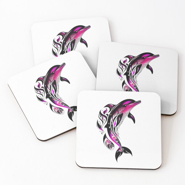 Item preview, Dolphin Abstract Art - Pink designed and sold by StefAnimal.