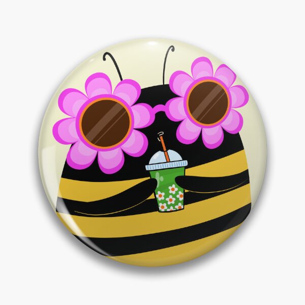 Item preview, Cute bee with boba tea designed and sold by poket.piktures.