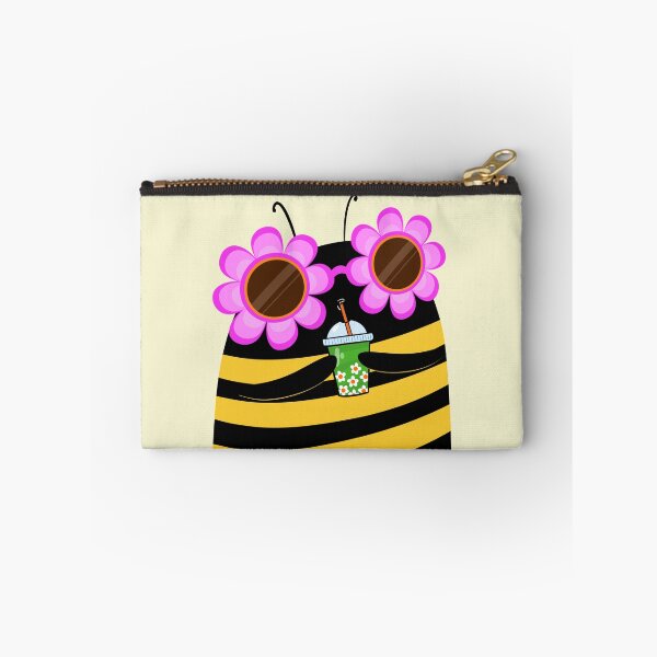 Item preview, Cute bee with boba tea designed and sold by poket.piktures.
