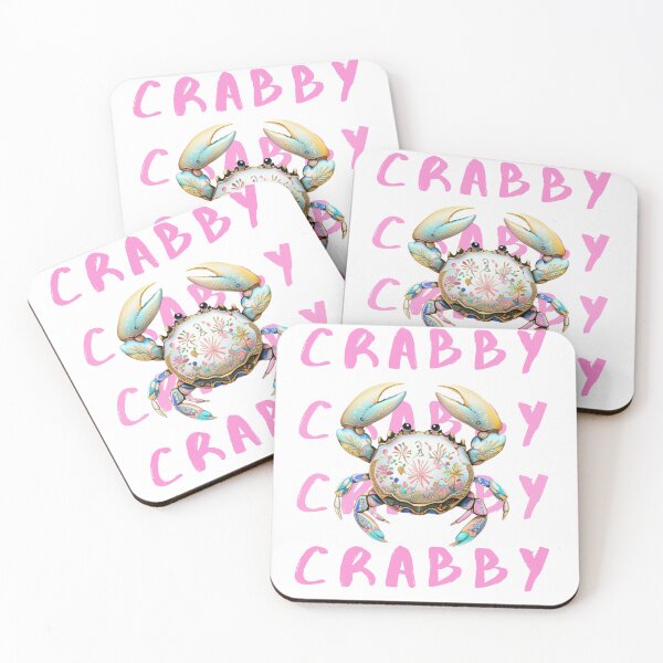 Item preview, Crabby, crab, lobster, crustacean art, coastal, vacation vibes, fisherman, nautical, coquette designed and sold by loveforallages.