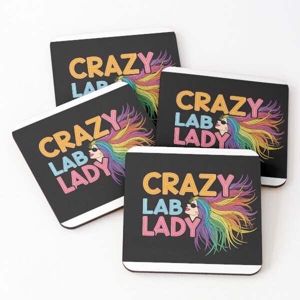 Item preview, Crazy Lab Lady - Rainbow Hair Scientist Design designed and sold by asliberry.