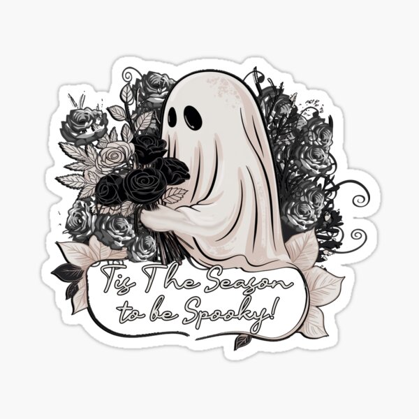 Item preview, Goth Floral Cute Spooky Ghost designed and sold by tamdevo1.