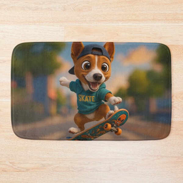 Item preview, Skater Basenji designed and sold by Sillytoe.