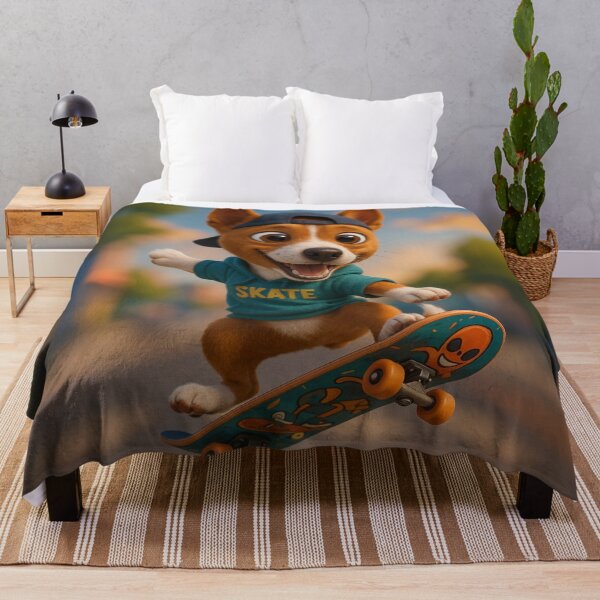 Item preview, Skater Basenji designed and sold by Sillytoe.