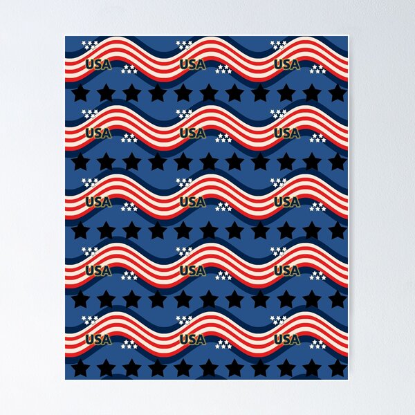 Item preview, USA Patriotic Black Stars Seamless Repeat designed and sold by Sharon Schwalbe.