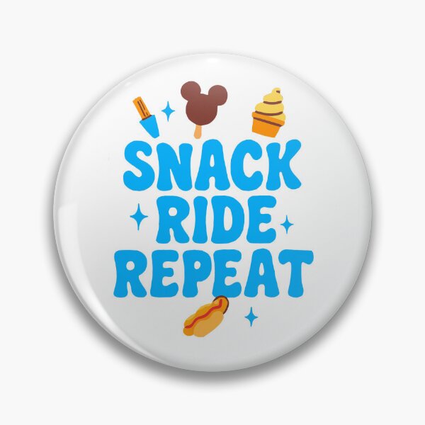 Item preview, Snack Ride Repeat – Magical Park Day Quote with Cute Snacks designed and sold by aislinglaoise.