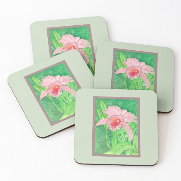 Item preview, Pink Orchid Dream - watercolor painting designed and sold by Annie Mason Art.