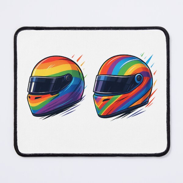 Item preview, Pride Month Racing Helmets - Rainbow Style designed and sold by HotGirlsWatchRacing .