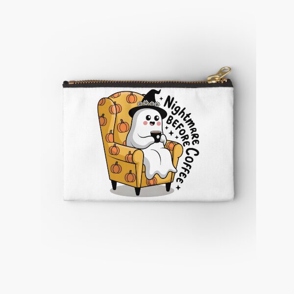 Item preview, Nightmare Before Coffee – Cute Ghost on Pumpkin Chair Halloween Design designed and sold by Snifferius.