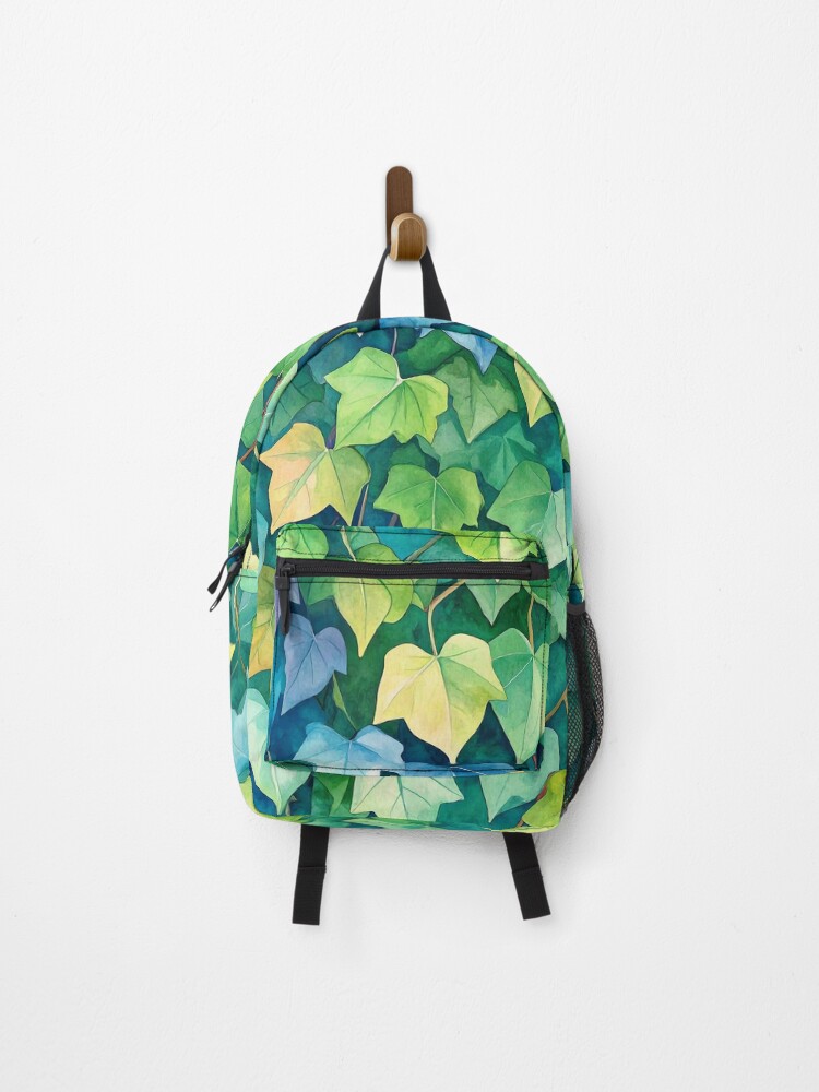 Thumbnail 1 of 3, Backpack, Ivy Pattern designed and sold by ArtFactoryAI.